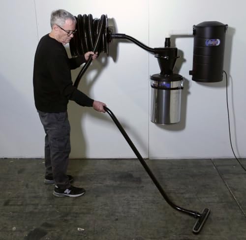 Cen-Tec Systems Commercial Vacuum Attachment Kit with Telescopic S-Wand and 14" Natural Fill Floor Brush