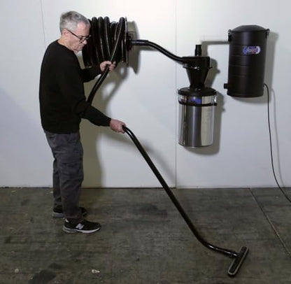 Cen-Tec Systems Commercial Vacuum Attachment Kit with Telescopic S-Wand and 14" Natural Fill Floor Brush
