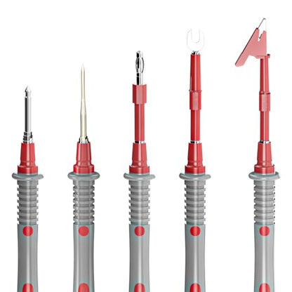 Goupchn Multimeter Test Leads Kit 21PCS Digital Electrical Testing | Probes Set with Alligator Clips, SMD IC Test Hook Clips, Test Tweezer, Replaceable Precision Sharp Probes - style: 21PCS