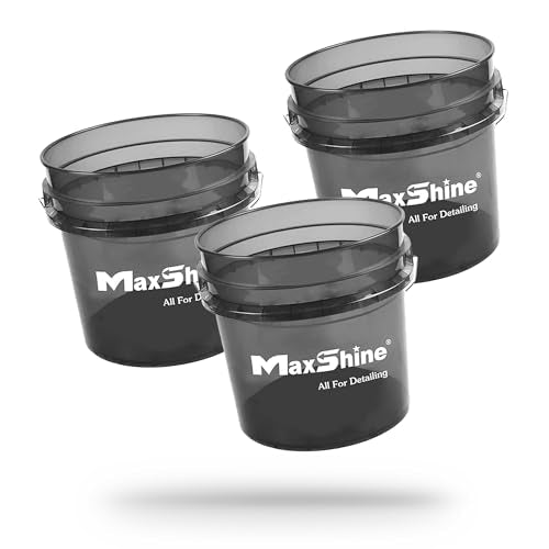 Maxshine Rolling Bucket Dolly (3.5G Bucket (3-Pack, Black)) - color: 3.5g Bucket (3-pack, Black)