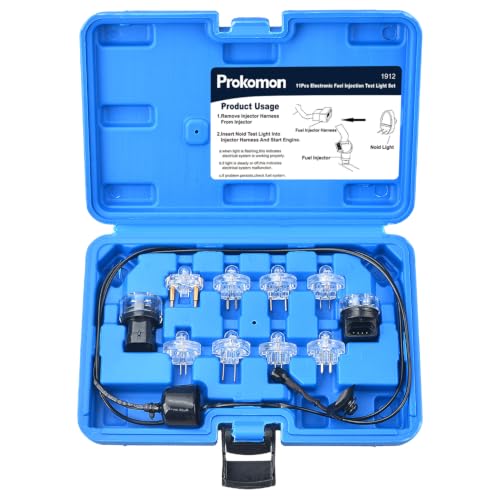 11 Pieces Noid Light Test Kit; Fuel Injector Noid Light Tester Kit with 8 Noids for Most Cars