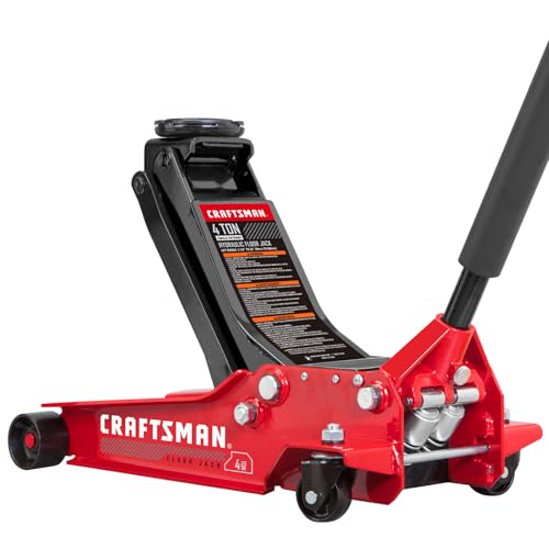 Torin Craftsman 4 Ton (8000 lb) Low Profile Hydraulic Service Floor Jack, Dual Piston Quick Lift Pump