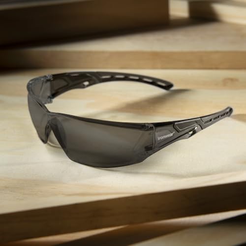 Ironwear 3085 Safety Glasses Anti-Fog ANSI Z87 Compliant with UVA and UVB Protection - color: Black/Gray