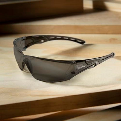 Ironwear 3085 Safety Glasses Anti-Fog ANSI Z87 Compliant with UVA and UVB Protection - color: Black/Gray