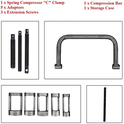 Valve Spring Compressor, Auto Compression Clamp Tool Service Kit for ATV, Car, Motorcycle,Small Engine Vehicle Equipment,Valve Spring Compressor ToolsAutomotive Tool C Clamp Service Set,10 Pcs
