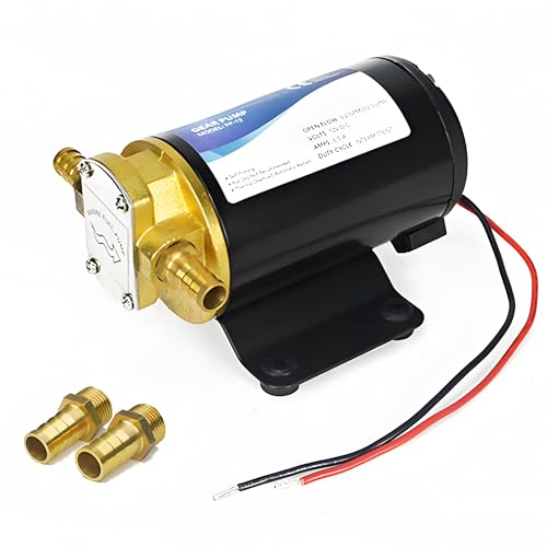 12V Oil Transfer Pump, 3.2GPM Gear Oil Pump, Lubricant Diesel Engine Scavenge Oil Extractor Pump, Electric Portable Oil Suction Pump Self Priming for Marine Machinery Oil Change