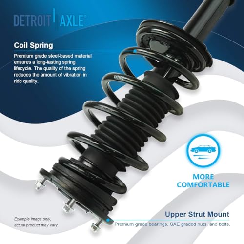 Detroit Axle - 6pc Struts Shocks Kit for Ford 2007-2010 Edge Lincoln MKX, Front Struts with Coil Spring Assembly Sway Bar End Links Rear Shock Absorbers 2008 2009 Replacement Suspension Kit - size: 6AQS47998/Shock Kit