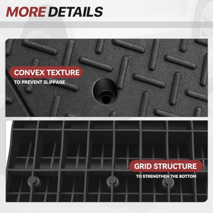 Rubber Curb Ramp, 7.9" Rise, For Forklift, Car, Wheelchair & Bike, Driveway & Garage Threshold Bridge - size: 7.9" Rise