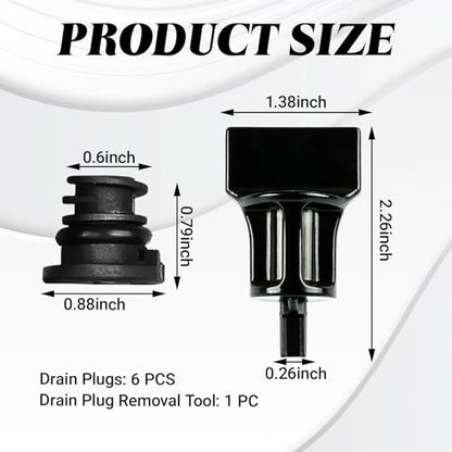 7PCS Car Engine Oil Drain Plug with Oil Drain Plug Removal Tool, No Leak Oil Drain Plug Repair Kit OEM 06L103801 Compatible with Volkswagen 1.8L 2.0L Petrol Audi Seat Golf Passat Tiguan