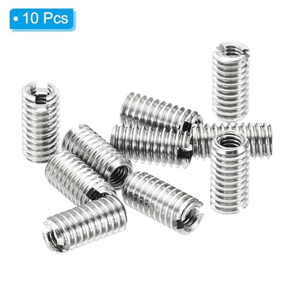 PATIKIL Thread Adapters Sleeve Reducing Nut, 10 Pcs M4x0.7 Male to M2.5x0.45 Female Repairing Insert Nut Screw Reducer Stainless Steel Fastener 8mm - size: M2.5xM4x8mm