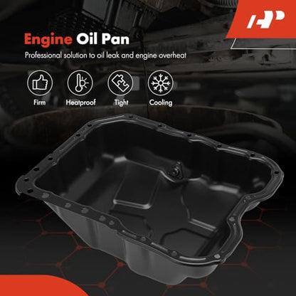 A-Premium 2.0L 2.4L Engine Oil Pan Sump with Plug, Gasket & Bolts, Compatible with Jeep Compass Patriot 2007-2017 & Dodge Journey 2009-2020, Avenger 2008-2014, Caliber & Chrysler 200, Sebring - style: Complete Oil Pan Kit