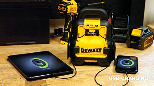 DEWALT DXAE20VBB Portable Battery Booster for Cars - style: Without Battery + Charger