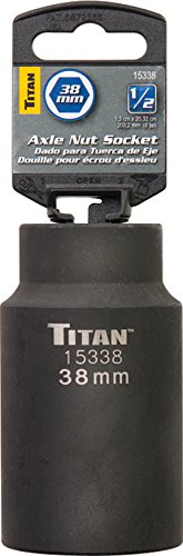Titan 15338 38mm 1/2" Drive 6 Point Axle Nut Socket - size: 38mm