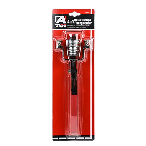 ARES 10023-4-in-1 Quick Change Tubing Bender Pliers - Easily Make 90 Degree Bends in Brass, Copper, Steel, Stainless and Aluminum - Works for 3/16-Inch, 1/4-Inch, 5/16-Inch, and 3/8-Inch Tubing - size: 4-in-1 Quick Change Tubing Bender Pliers