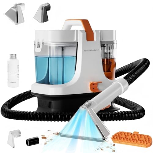 Starrybot Portable Carpet & Upholestery Cleaner Machine for Pets, Spot, Stain,Couch Cleaner Machine with 18Kpa Powerful Suction,Car/Auto Detailer(white)