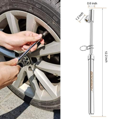 GODESON Dual Head Tire Pressure Gauge,Heavy Duty Tire Pressure Gauge Range 10-150PSI; 1-10Bar,Dual Head Truck Air Pressure Gauge (Pack of 2) - size: 2 Pack