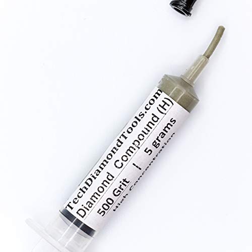 TechDiamondTools Diamond Lapping Paste Polishing Compound USA Made 500 Grit 36-54 Microns Lapping Compound for Rock Glass Metal Jewelry Resin Marble with High Concentration Diamond Powder - size: 500 grit / 36 - 54 microns