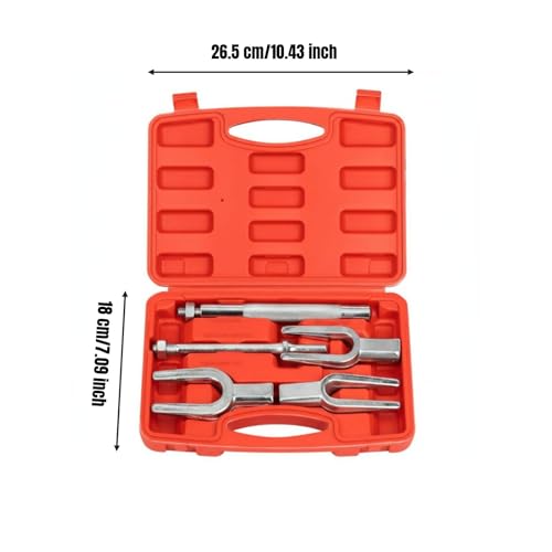 Qianly 5 Pieces Fork Type Ball Joint Puller Set Universal Fit Tie Rod End Removal Tool Kit Alloy Cast Tie Rod End Removal Kit for Mechanics