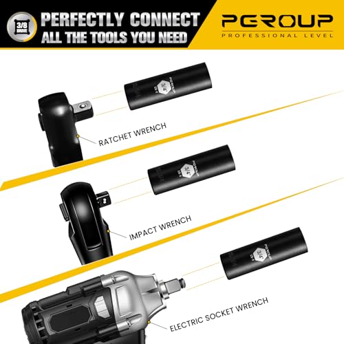 3/8” Drive Deep Impact Socket, SAE(3/4 Inch socket), 6-Point, Cr-V Steel With Black Manganese Phosphate Coating - size: 3/4-inch