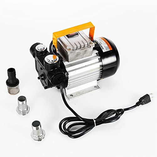 110V AC Motor Oil Fuel Fluid Extractor Electric Transfer Pump,60L/Min/15.75 Gpm 550W Self-priming Gear Electric Oil Transfer Pump
