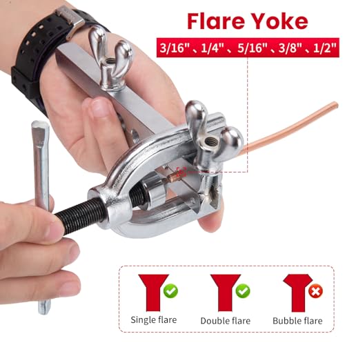 3/16" Brake Line Kit,25 ft 3/16 Copper Coated Brake Line Kit with 20 Fittings (4 Unions Included) + Double & Single Flaring Tool Kit, Rust & Corrosion Resistant for Automotive, Fuel,Hydraulic Systems