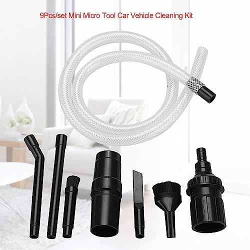 Vacuum Attachments, 9Pcs Vacuum Accessories, Micro Universal Vacuum Attachments Mini Vacuum Cleaner Attachments Brush Nozzle Vacuum Cleaner Attachments Universal for Car