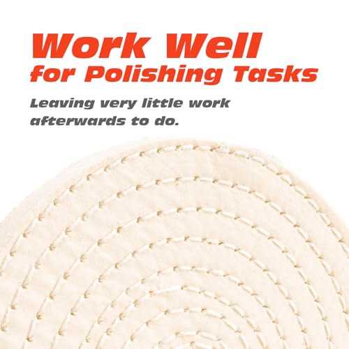 6x1x1 Inch Cotton Polishing Wheel, 150×25×12mm, 70 Plies - style: Cotton Wheel