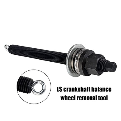 3mirrors Harmonic Balancer Installer Crank Compatible with GM 1997-Up LS Engines, Crankshaft Installation Crank Pulley Installer w/Thrust Bearing w/Lifting Hook