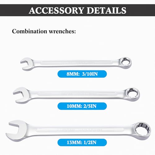 26 Pcs Motocross Tool Kit Include Combination Wrench, Hexagonal Bit, Bits, Sleeve, Screwdriver, Drive T-handle Driver, Drive Adapter, Needle-nose Pliers, Cable Ties (Classic Style)