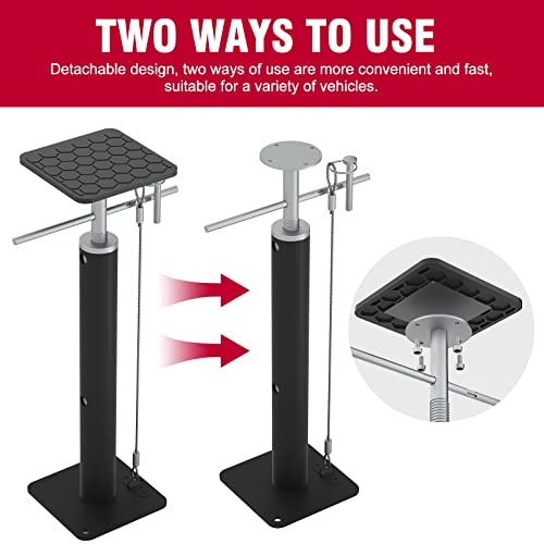 2pcs Heavy Duty RV Slide Out Support Jacks Adjusts from 20" to 42", 5000lb Capacity with Flat Bottom Slide-Outs for RV, Camper and Travel Trailer. (20" to 42") - size: 20" to 42"