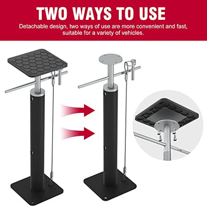 2pcs Heavy Duty RV Slide Out Support Jacks Adjusts from 20" to 42", 5000lb Capacity with Flat Bottom Slide-Outs for RV, Camper and Travel Trailer. (20" to 42") - size: 20" to 42"