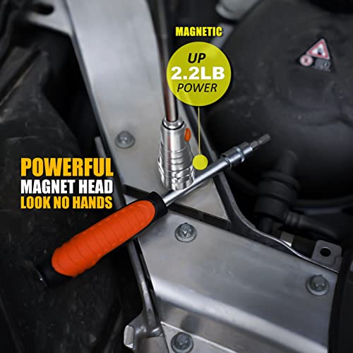 Dad Gifts, Magnetic Pickup Tool, Telescoping Magnet Flashlight, Gifts for Men, Birthday Gifts for Men, Dad, Father, Women, Him, Teen Boys, Mechanic, Boyfriend, Gift Ideas, Silver - style: Sliver Magnetic Tool