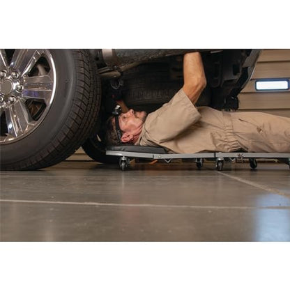 Performance Tool W85018 40-Inch Folding Creeper Rolling Seat, All-in-One Adjustable Roller Garage Chair, Lay Down or Sit, 330LBS Capacity Under Car Roller Creeper with 6 Swivel Casters - style: 2-in-1 40" Z-Frame Folding Creeper