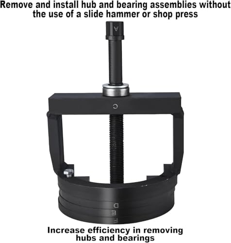 FreeTec Master Wheel Bearing Removal Tool, Wheel Hub Removal Tool Set Fits for Most Vehicles, C to U Sizes Back and Front Wheel Bearing Remover and Installer Tool Kit