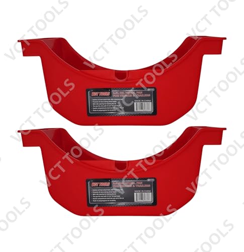VCT Truck and Trailer Wheel Axle Seal Oil Drain & Drip Pan, 2.5L Oil Pan, 2/3 Gallon Reusable for Trucks & Trailers Wheel Hub Red 2-Pack