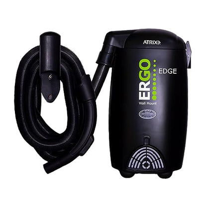 Atrix Ergo Edge Canister Shop Vac-Wall Mounted Garage Vacuum Cleaner with Built-in Dust Bag & Extendable Hose-Compact Black Design, 20 x 9 x 12 - size: Wall Mounted Bundle