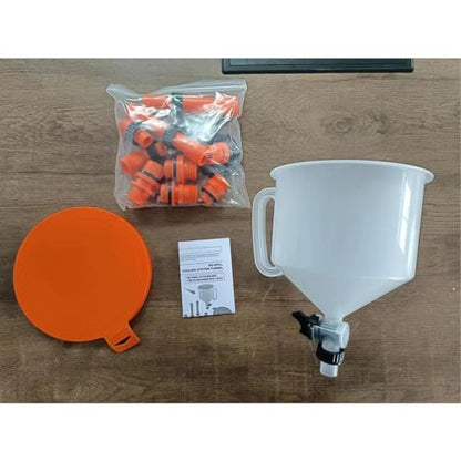 Not Spill Coolant Funnel Kit Frees Radiator Filling Proof Bleeder for Car Flushes Orange Pouring Corrosion Resistant Not- Burping for Fill