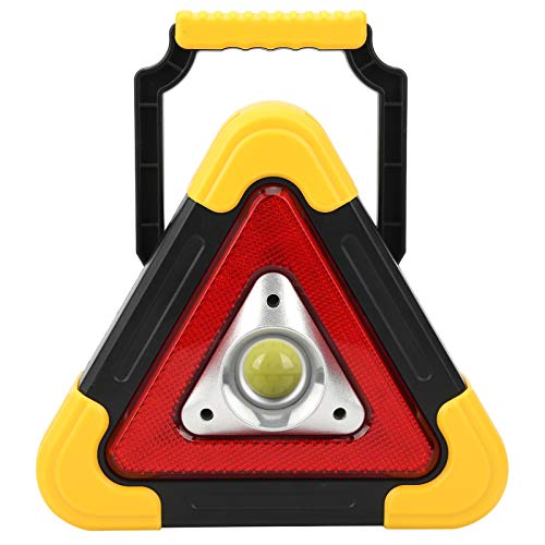 Car Warning Triangle Lamp, Emergency Safety Flashing Sign with Rechargeable Battery, MultiFunction Work Light - Durable ABS Plastic, Adjustable Brightness, Ideal for Roadside