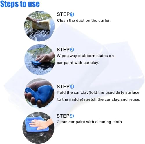 Car Clay Bar Auto Detailing Kit - 4 Pack X 100g Magic Clay Bar Cleaning with Easy Wash The