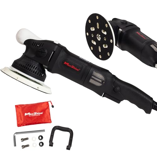 Maxshine M21 Pro Dual Action Polisher – 21mm Long Throw Random Orbital Buffer, 1000W Detailing Machine with 6″ Backing Plate –Variable Speed 2,200–5,000 OPM for Car, Truck, SUV & Boat Paint Correction - color: 6" Dual Action