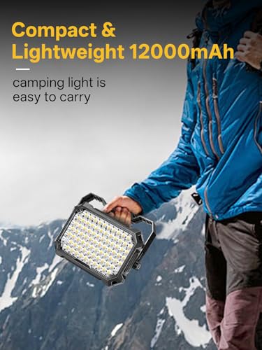 LED Work Light, Portable Rechargeable Magnetic Work Light | 10000LM output with 4 lighting modes, IP65 waterproof protection and a 13000mAh battery for garage, camping and emergency use