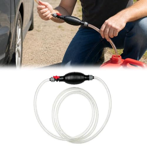 Multifunctional Liquid Siphon Pump, Portable Hand Fuel Transfer Kit with Flexible PVC Hose, Manual Fluid Extractor for Gasoline, Oil, Water, Fish Tank, Portable Pumping Tool for Car, Truck (6.5FT) - color: 6.5FT