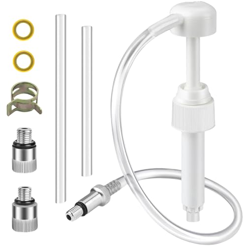 Lower Unit Gear Lube Oil Pump for Outboard Engine Motor | Used on Mercury for Yamaha for Honda for Suzuki for Evinrude, 3/8" 8mm 10mm Adapters Standard Quart Bottles