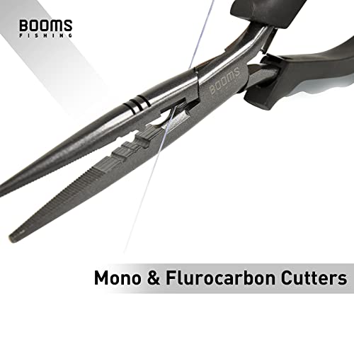 Booms Fishing F03 Needle Nose Fishing Pliers, 9" Fisherman's Pliers, Long Nose Hook Remover, Saltwater Resistant Fishing Gear, Gray - color: A: 9" Split Ring Nose_gray