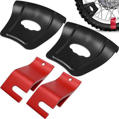 (2-Pack) Calvana Motorcycle Tire Bead Installation Holder Hook with 2 Detachable Tools, Dirt Bike Tire Installation and Changing Tools, Compatible with CRF, CR, KXF, KX, YZF, YZ, RM, RMZ - Red