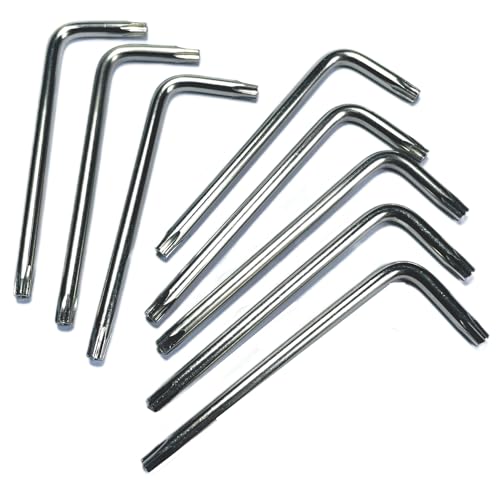 8pcs T20 Torx Bit T20 Anti Tamper Proof Torx Star Key Bit Wrench,Golf wrench Golf driver tool T 20 torx key set,allen keys drill bit set L-Shape,S2 Steel tamper proof torx bit set