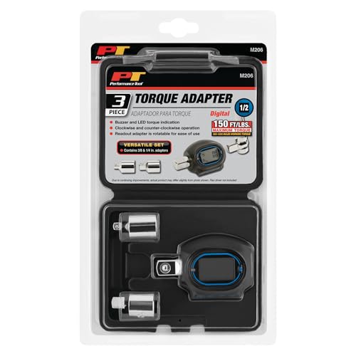 Performance Tool M206 Digital Torque Adapter (1/2'' Drive & includes adapters for 3/8'' and 1/4'') - style: Digital Torque Adapter (0-150 ft/lbs)
