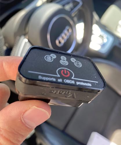 iCar2 OBD2 Bluetooth Adapter Diagnostic Scanner for iOS & Android : Auto-Connect Clear Error Code Live Data Reset Diagnostic Tool (Black) - color: iCar2 BLE4.0 Black