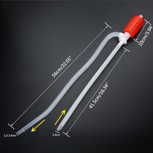 Manual Siphon Pump Fuel Transfer Hand Liquid Pump Plastic Oil Sucker Tool Car Truck Gasoline Water Fluid Transfer Pump for Emergency Garage Use