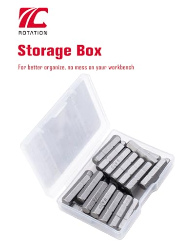 ROTATION 30-Piece H6 Bit Set, Impact Grade, 1/4-inch Hex Shank, Chrome Vanadium Steel - color: H6